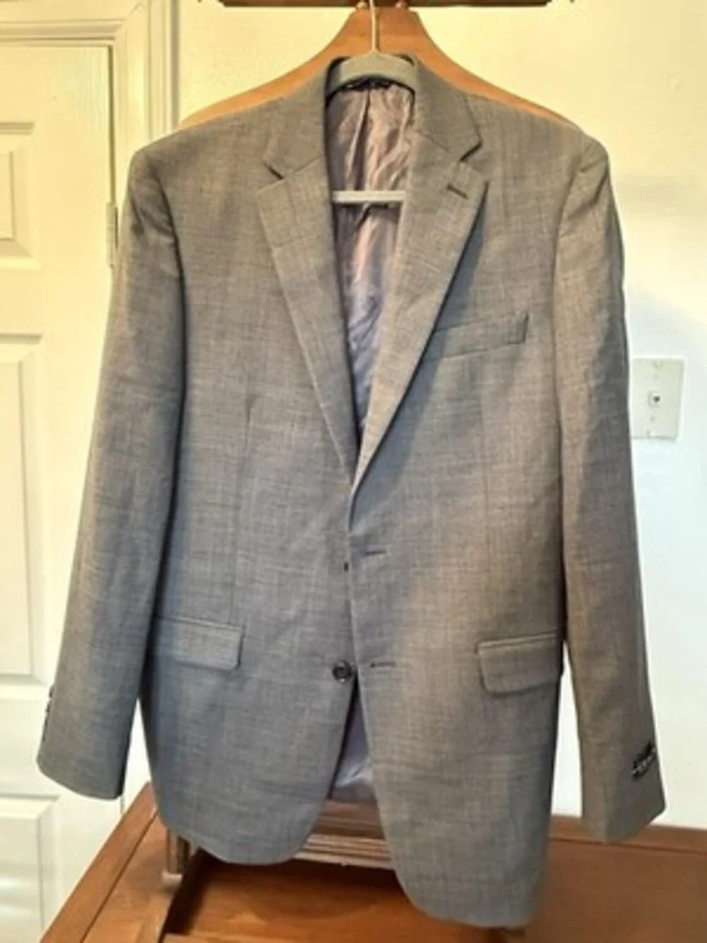 Lauren Ralph Lauren Gray Blazer 100% Wool Jacket 40L